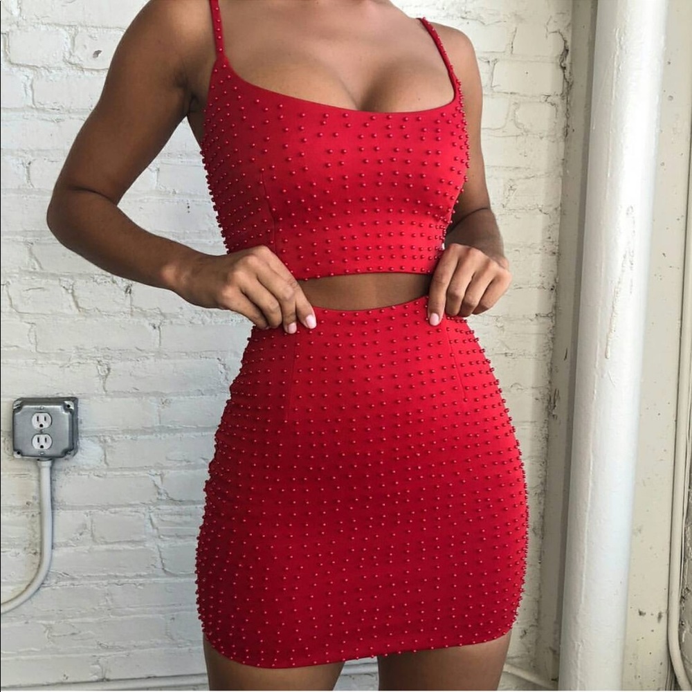 Oh Polly Dot to Dot Red 2 piece set